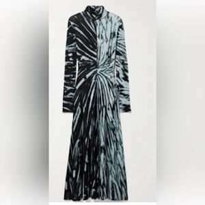 Proenza Schouler White Label Tie Dyed Stretch Jersey Turtleneck Dress